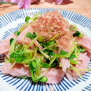 辛みが調和♪貝割れ大根とちくわのお浸し